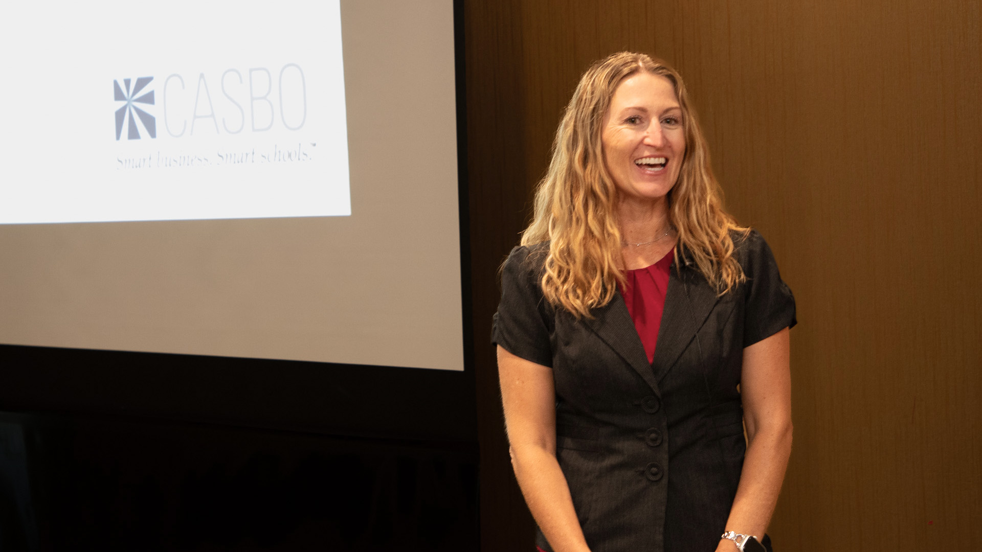 Instructor Sharon Clay at the Purchasing Micro-Certificate event